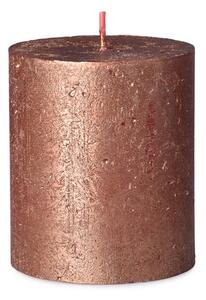 Bolsius Rustic Shimmer Válec 68x80mm Copper, měděná svíčka