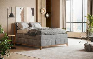 POSTEL BOXSPRING, 180/200 cm, barvy stříbra Livetastic - Manželské postele, Online Only