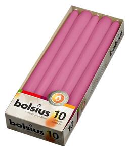 Bolsius Kónická 10ks 24x245 růžová svíčka RAL