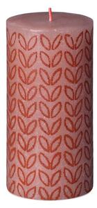 Bolsius Rustic Silhouette Válec 68x130mm Misty Pink svíčka