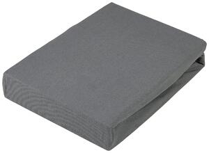 PROSTĚRADLO NA VRCHNÍ MATRACI, žerzej, antracitová, 140/220 cm Novel - Prostěradla