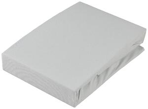 PROSTĚRADLO NA VRCHNÍ MATRACI, žerzej, barvy stříbra, 140/220 cm Novel - Prostěradla