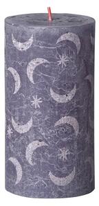 Bolsius Rustic Silhouette Válec 68x130mm Slate Blue svíčka