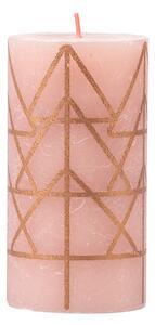 Bolsius Rustic Silhouette Válec 68x130mm Misty Pink
