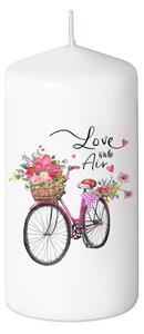 Válec Kolo Love is in the Air, svíčka 60x110 mm