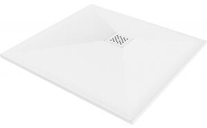 Mexen Stone+ čtvercový kompozitní sprchový box 70 x 70 cm, bílý, bílý kryt - 44107070-W