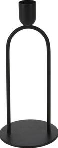 Železný svícen na kónickou svíčku 80x190mm, černý