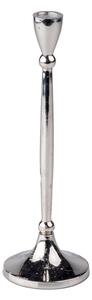 Svícen hliník 90x280mm na kónickou svíčku, stříbrná