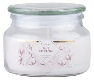 Emocio Sklo 100x79 mm se skleněným víčkem Soft Cotton vonná svíčka