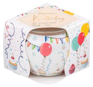 Emocio Sklo Dekor 70x62 mm Birthday, vonná svíčka
