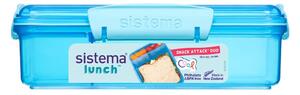 Sistema® Lunch™ Krabička na svačinu s 2 oddělenými přihrádkami 975 ml, modrá