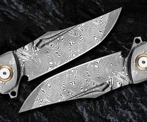 KnifeBoss damaškový zavírací nůž Classic Carbon