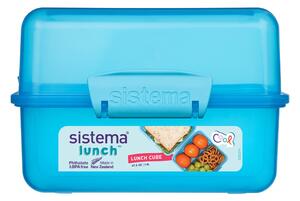 Sistema® Lunch™ Krabička na oběd s 2 oddíly 1,4 l, modrá