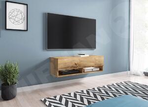 HezkýNábytek.cz TV skříňka Aldesia -100 (dub wotan) (osvětlení LED RGB barevné). 1058409