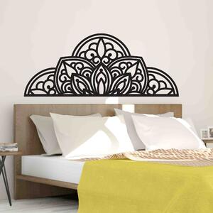 Dřevěný obraz na zeď poloviční mandala - BOHEMIA: Překližka - Modrá (mořidlo) 37 x 90 cm 4012-55582 PR0370