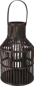 Dřevěná lampa se závěsem - tmavě hnědá, 25,5 × 42 cm