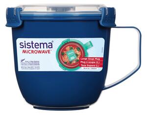 Sistema® Microwave™ Hrnek na polévku a dušené pokrmy 900 ml, modrá