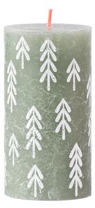 Bolsius Rustic s potiskem Válec 68x130mm Fresh Olive svíčka