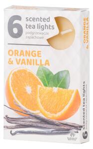 Čajové 6ks Orange Vanilla vonné svíčky