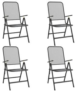 5dílný zahradní jídelní set antracitový tahokov