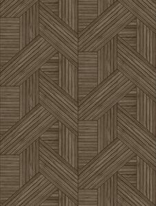 Vliesová obrazová tapeta na zeď, hnědá, imitace dřeva, lamel, FW4036-3, Feature Walls, Decoprint