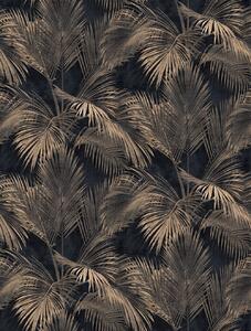 Vliesová obrazová tapeta na zeď, černo-hnědá, palmy, listy, FW4034-1, Feature Walls, Decoprint