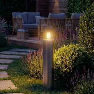 OSRAM Žárovka ENDURA CLASSIC EBRO, nerezová ocel, 49 cm IP44, stmívatelný, Hliník / šedá / zinek, Nerezová ocel, Moderní