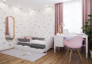 Dětská postel Laura Velikost postele: 140x80, Barevné provedení: Šedá, Provedení postele: S šuplíkem