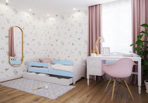 Dětská postel Laura Velikost postele: 180x80, Barevné provedení: Modrá, Provedení postele: S šuplíkem