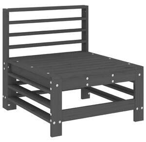 Zahradní středové pohovky 2 ks šedé masivní borové dřevo