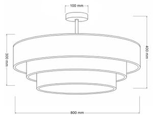 Brilagi - Přisazený lustr LUNETA 3xE27/60W/230V pr. 80 cm béžová/zlatá