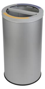 Alda Koš na tříděný odpad STREAM DUO s držákem pytlů, 2 x 35 L, nerezová ocel, šedá