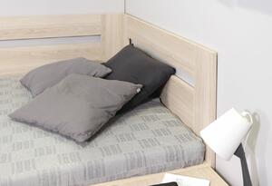 Rohová postel Richardo 90x200 s úložným prostorem a roštem, pravá