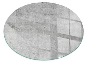 Kulatá skleněná podložka pod kamna Surový beton v minimalistickém stylu ppkon-00095984