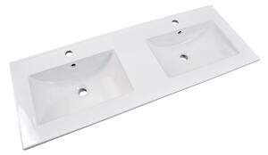 Koupelnová skříňka s keramickým dvojumyvadlem Emilio W 120