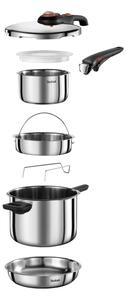 Tefal - Tlakový hrnec 6 l SECURE TRENDY + sada 5 ks INGENIO EMOTION