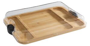 Servírovací tác Farberware s víkem 30,5 x 40,5 cm, bambusový 5317650EU