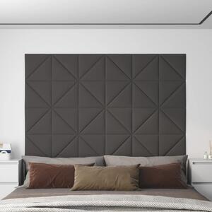 Nástěnné panely 12 ks tmavě šedé 30 x 30 cm textil 0,54 m²