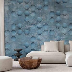 Fototapeta Dešťová abstrakce - motiv s texturou betonu a geometrickými kruhy