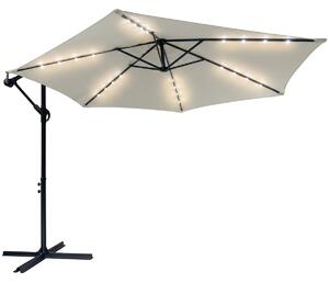 Avenberg Velký polohovatelný slunečník Sunny LED 300, béžová