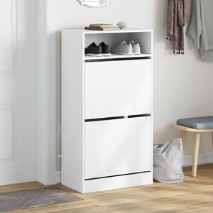 Botník bílý 60 x 34 x 116 cm kompozitní dřevo