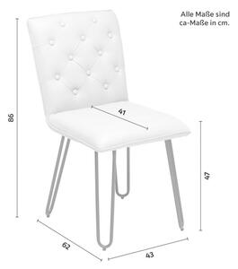 Židle Ivie - Šedohnědá Koženka