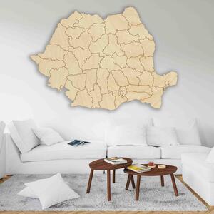 SENTOP | Dřevěná nástěnná mapa Rumunsko| SENTOP M006