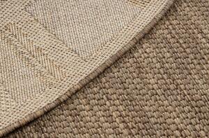 Dywany Luszczow Kusový koberec kulatý SISAL FLOORLUX 20195 káva, mais Rozměr koberce: 120 cm KRUH