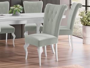 Jídelní židle ST63, Potah: Magic Velvet 2240, Barva dřeva: bílá Mirjan24 5903211381409