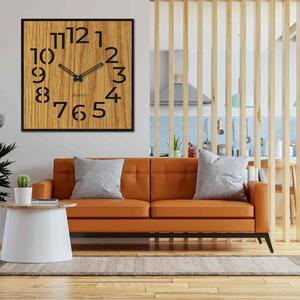 Dřevěné hodiny na zeď - Sentop | HDFK024 | dub: HDF - Dub HDF - Dub 30 cm Světlé 4207-109162 HDFK024-dub