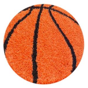 Koberec Shaggy Basketbalový míč kruh