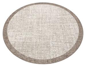 Dywany Luszczow Kusový koberec SIZAL FLOORLUX KRUH 20401 vzor rámu šampaňské / taupe Rozměr koberce: 120 cm KRUH