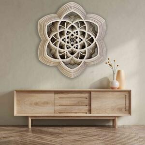 Dřevěná mandala Harmonie z více vrstev až 90 x 100 cm: 45 x 40 cm 4214-69702 PR0456
