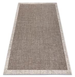 Dywany Luszczow Kusový koberec SIZAL FLOORLUX 20401 vzor rámu taupe / šampaňské Rozměr koberce: 140 x 200 cm